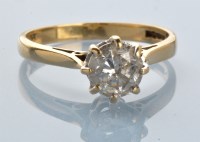 Lot 988 - A single stone diamond ring, the brilliant cut...