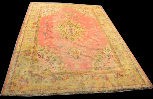 Lot 1016 - A Ushak carpet, the central medallion...