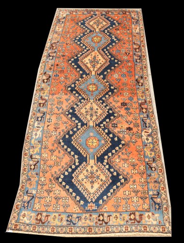 Lot 1076 - A North West Persian runner, with diamond...