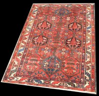 Lot 1092 - A Bakhtiari rug, the hexagonal panels with...