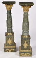 Lot 1158 - A pair of 20th Century green marble and...