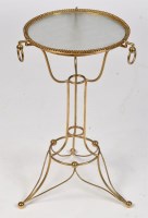 Lot 1165 - A Victorian brass basin stand, with beadwork...