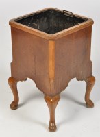 Lot 1166 - An early 20th Century burr walnut planter, of...