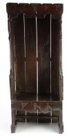Lot 1210 - A rustic Welsh oak lambing chair or settle,...