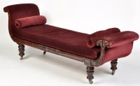 Lot 1211 - An early 19th Century sleigh pattern day bed,...