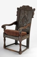 Lot 1213 - An 17th/18th Century joined oak Yorkshire...