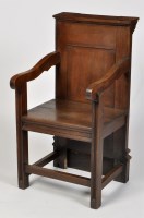 Lot 1220 - A 19th Century prayer chair, the inverted...