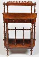 Lot 1227 - A Victorian burr walnut side table, the upper...