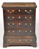 Lot 1245 - A mid 18th Century apprentice chest on stand,...