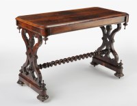 Lot 1257 - A Regency rosewood table, the rectangular top...