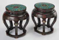 Lot 1259 - A pair of early 20th Century ebonised,...