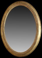 Lot 1268 - A 19th Century oval wall mirror, the bevelled...