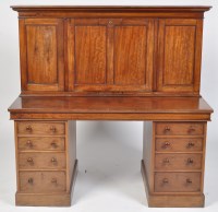 Lot 1269 - A Victorian pedestal desk, by Sopwith & Co....