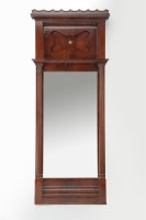 Lot 1271 - A Regency mahogany mirror, the flared cornice...