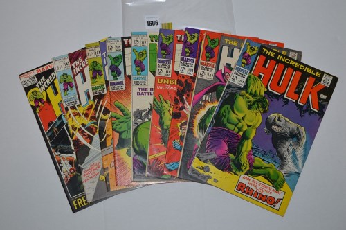 Lot 1606 - Hulk: 104, 107, 108, 110, 112, 115, 138, 142...