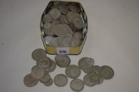 Lot 876 - Pre 1947 coinage, to include: half crowns;...