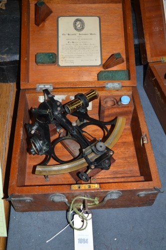 Lot 1084 - A 'Hezzanith' sextant, no. 2325, in fitted...