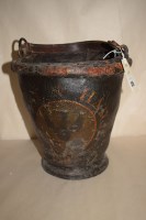 Lot 355 - A 19th Century fire bucket, with painted...