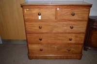 Lot 689 - A Victorian mahogany chest of two short and...
