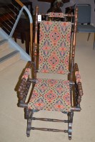 Lot 726 - A 19th Century American rocking chair,...