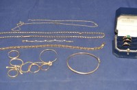 Lot 90 - A quantity of gold jewellery, including:...