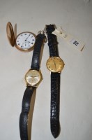 Lot 212 - Gentlemen's wristwatches, including: an Eterna-...