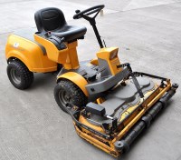 Lot 569 - A Stiga ride-on grass cutter, front adjustable...