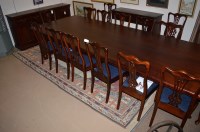 Lot 623 - A very large Edwardian style mahogany dining...