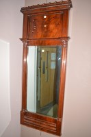 Lot 744 - A Regency mahogany mirror, the flared cornice...
