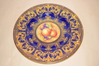 Lot 281 - A Royal Worcester hand-painted cabinet plate...