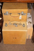Lot 562 - Four vintage suitcases, one stamped 'Mrs. J....