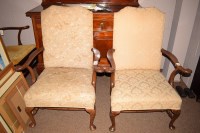 Lot 744 - A pair of Reproduction Queen Anne style...