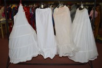 Lot 1015 - A white four banded crinoline (one hoop...