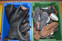 Lot 1022 - Gentleman's riding boots; together with...