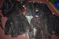 Lot 1068 - A quantity of gentlemans leather jackets. (12)