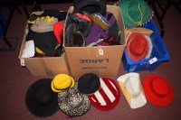 Lot 1088 - Theatre costume hats, to include: Medieval and...