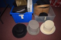 Lot 1091 - Gentleman's top hats and bowler hats, by...