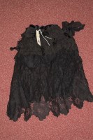 Lot 1110 - A Victorian black lace and beadwork collar.