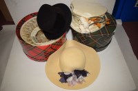 Lot 1151 - Two hats by Sandra Phillips; one straw the...