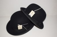 Lot 1154 - Two bowler hats: Leonards, London extra...