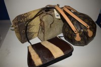 Lot 1163 - Vintage handbags, to include; two snake skin;...