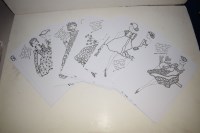 Lot 1168 - Thirty original fashion drawings, by Rosalind...