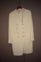 Lot 1177 - A two-piece cream silk suit, by Nicole Farhi,...