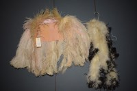 Lot 1192 - A 1920's/30's ostrich feather cape; together...