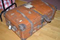 Lot 1198 - A leather travelling trunk, by F. Best & Co.,...