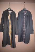 Lot 1234 - Two Gentleman's Burberry overcoats in black...