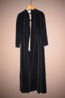 Lot 1236 - A ladies black velvet evening coat, by Vogue...