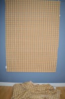 Lot 1325 - A single curtain, gold ground with check...