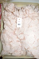 Lot 1327 - A 1930's pale pink floor length dress, leaf...