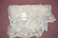 Lot 1364 - An 1880's Honiton applique lace vale, flower...